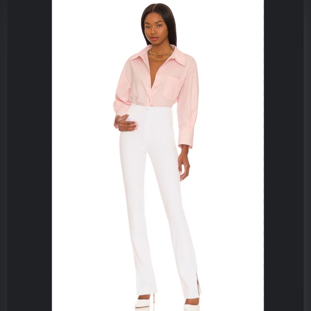 Favorite Daughter Valentina Tower High Rise Cigarette Jeans W27 Bahamas White - Picture 2 of 13